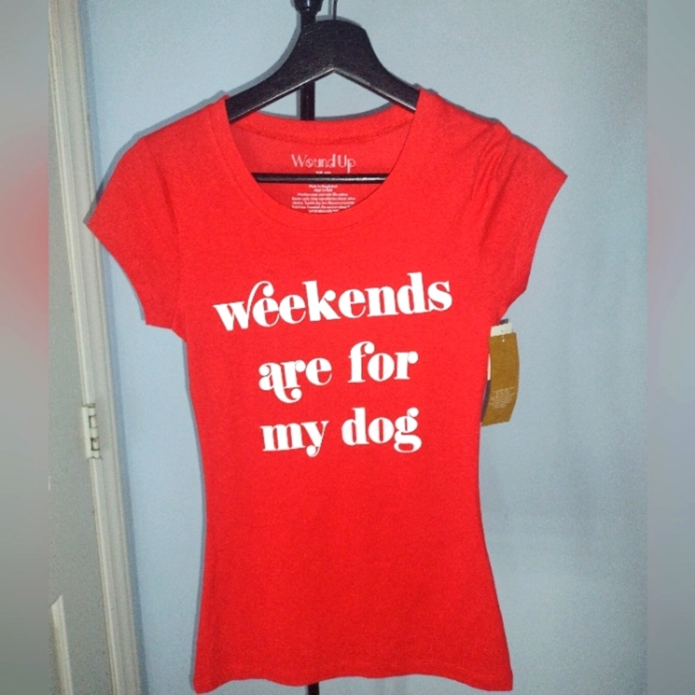NWT women's red t-shirt size xs